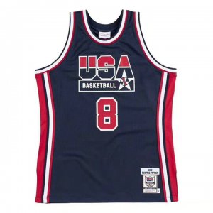 8 Pippen 1992 USA jersey navy heat pressed